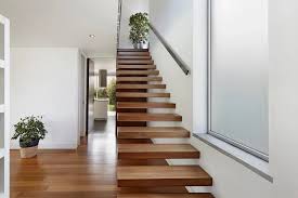 Wood Floating Staircase | Luxury Staircase Railings