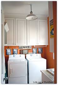 Life As A Thrifter Home Tour The Laundry Room Orange Laundry Rooms Laundry Room Design Laundry Room Decor