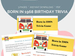 Rd.com knowledge facts nope, it's not the president who appears on the $5 bill. Born In 1968 Birthday Trivia Game Etsy