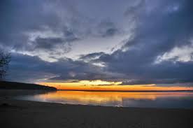 Another Magnificent Traverse City Winter Dawn Looking South To Elk Rapids Across East Grand Traverse Bay Beautiful Sunrise Traverse City Northern Michigan