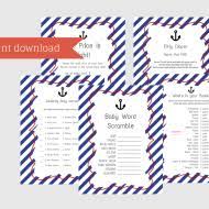 Freebie Baby Shower Games Baby Shower Ideas Themes Whales Baby Shower Nautical Baby Shower Unique Baby Shower Invites