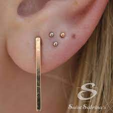 Saint Sabrina S Precision Piercing And Professional Tattooing Minneapolis Mn Unique Ear Piercings Three Ear Piercings Cute Ear Piercings