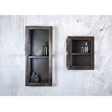 We also have corner cabinets, which are also great at optimising storage even in tricky spaces, like a corner. Nkuku Small Kisari Wall Hanging Storage Cabinet With Glass Door Amazon Co Uk Kitchen Vintage Industrial Decor Vintage Industrial Bathroom Vintage Industrial