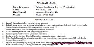 Kunci jawaban bahasa dan sastra inggris kelas 12. Soal Pas Bahasa Inggris Peminatan Kelas 12 Tahun 2020 2021 Programpendidikan Com