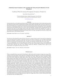 Menurut alkali (2012), persekitaran perniagaan terdiri daripada persekitaran luaran dan dalaman yang akan mempengaruhi serta. Pdf Persekitaran Kerja Yang Kondusif Pemangkin Produktiviti Pekerja Conditional Work Environment Development Of Employee Productivity