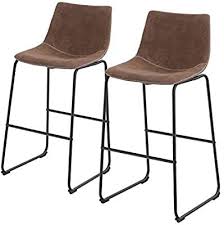 Amazon Com Sophia William Bar Stool 30 Set Of 2 Kitchen Bar Chairs Metal Bar Height With Back Footrest Vintage L Bar Stools Vintage Bar Stools Metal Chairs