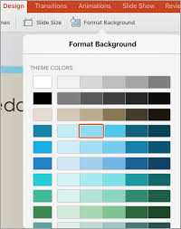 The background color changes after selecting these options. Change The Theme And Background Color Of Your Slides Office Support