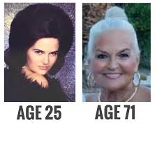 Aging well: a woman's beauty at 28 and 71