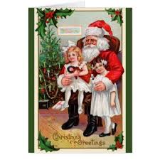 Children Sitting On Santa S Lap Holiday Cards Zazzle Com Holiday Design Card Santa Christmas Cards Merry Christmas Santa