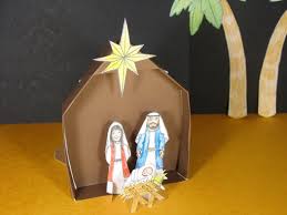 Printable nativity scene cut out. Paper Stand Up Nativity Set