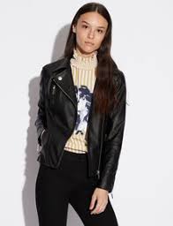 When it comes to jackets from armani exchange, lyst has you covered. Armani Exchange Faux Leather Biker Jacket Blouson Jacket For Women A X Online Store