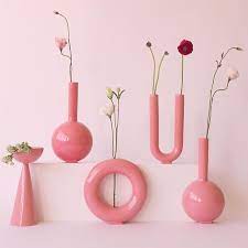This Thing With Ceramics On Instagram Some Pink Sculptural Vases On This Sunny Sunday From Valeria Vasi Eclectic Vases Objects Design Small House Decorating