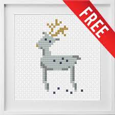 Christmas ornament cross stitch patterns. Free Scandi Reindeer Motif Cross Stitch And Patterns