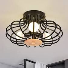 These smaller rooms may include bedrooms, bathrooms, hallways, or kitchens. Metal Round Semi Flush Mount Light Farmhouse Style 3 5 Lights Black White Ceiling Light Fixture With Fan Design Black Gold White Hl571730 Buy At The Price Of 115 61 In Beautifulhalo Com Imall Com