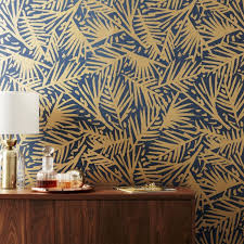 Caymen Navy And Gold Palm Traditional Paste Wallpaper Palm Wallpaper Navy Wallpaper Gold Wallpaper