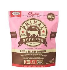Complete raw, feline prey appropriate nutrition your carnivore craves and was born to eat. Primal Raw Beef And Salmon Long Dog Fat Cat