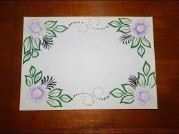 Diy Simple Easy Decorative Border Design For Project File 204 Youtube Simple Flower Design Border Design Page Borders Design