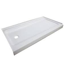 Bootz Industries Showercast Plus 60 In X 32 In Single Threshold Shower Pan In White With Left Drain 010 1101 00 The Home Depot In 2020 Shower Pan Installation Shower Pan Shower Base