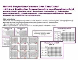 proportions on coordinate grid task cards 7 rp a 2 a ratio proportion set a