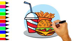 How to make your own fries drawing step by step! How To Draw Fast Food Junk Food Drawing Step By Step Youtube