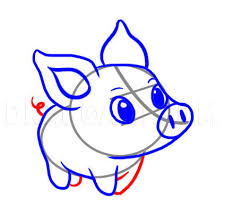 How To Draw A Simple Pig Step By Step Drawing Guide By Dawn Dragoart Com Pig Drawing Easy Pig Painting Easy Animal Drawings