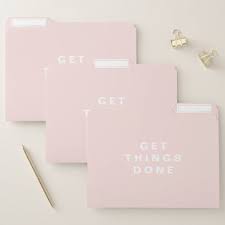 Get ideas and start planning your perfect aesthetic logo today! Get Things Done Light Pink Custom File Folder Zazzle Com Baby Pink Aesthetic Pink Books Pink Aesthetic