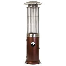 Sam's club has a wide selection of patio heaters, outdoor heaters both electric and propane, and patio heater covers to warm your outside space. Hammered Bronze Spiral Flame Patio Heater Costco Com Exclusive Well Traveled Living