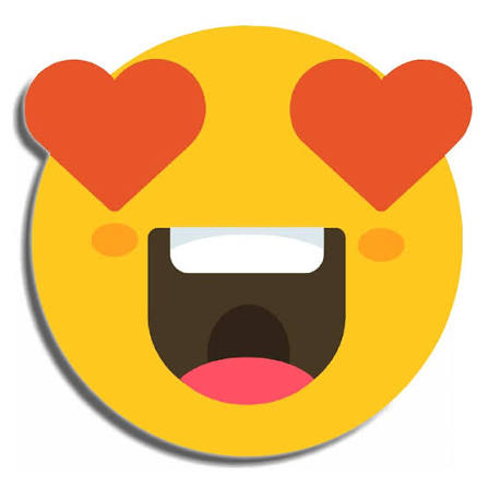 Amazon.com: Heart Eyes Face Emoji Sticker Decal Custom Vinyl Happy Love  Texting Colorful : Tools & Home Improvement