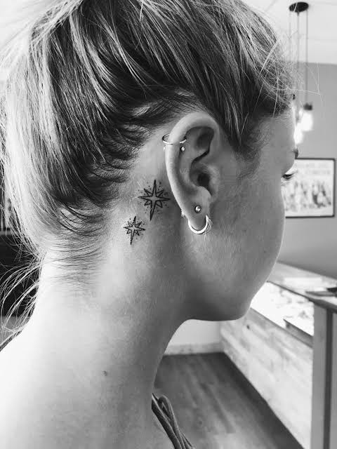 Behind The Ear Tattoos Stars