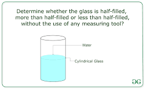 Examples of glass half empty. Puzzle Cylindrical Glass And Water Measurement Geeksforgeeks
