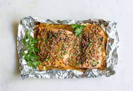 Set up three large shallow dishes in an assembly line. Pecan Crusted Honey Mustard Salmon In Foil Wholesomelicious