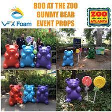 More Pics Of The 4 Foot Tall High Density Foam Gummy Bears We Made For Zoo Atlanta S Boo At The Zoo Event Gummy Bears Event Props Bear Zoo