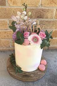 Baby Shower Rustic Cake Floral The Perfect Cake For That Boho Pretty Floral Themed Baby Shower Ba Baby Shower Cakes Girl Baby Shower Cakes Shower Cakes