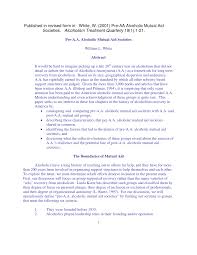 Pdf Pre A A Alcoholic Mutual Aid Societies