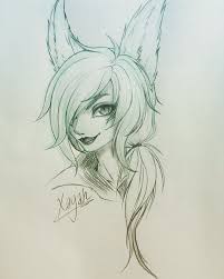 Xayah Fan Art By Jamiemin Pencil Drawing League Of Legends Art Fan Art Drawing Jamiemin League Of Legends Characters Legend Drawing League Of Legends