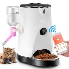 Fnova Automatic Cat Dog Feeder Smart Pet Food And Water Dispenser Wih Real Time Hd Night Vision Camera Cat Food Food Animals Pet Food Dispenser