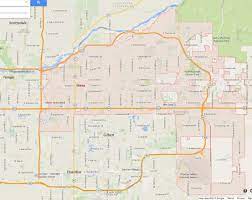 Street Map Of Mesa Az Mesa, Arizona Map