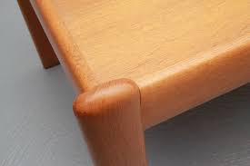 Table basse des années 1970 en chêne clair | Selency