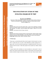 Maybe you would like to learn more about one of these? Pdf The Evolution Of Cities In Time EvoluÅ£ia Oraselor In Timp Vicky Culai Academia Edu