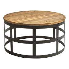 She recommends this industrial coffee table made from reclaimed wood if you're going for a farmhouse vibe. La Verde Billie Round Industrial Style Coffee Table Reviews Temple Webster
