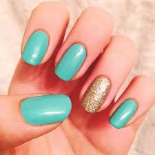 Aqua And Gold Chelsi C S Chelscrockett37 Photo Beautylish Gold Acrylic Nails Teal Nails Aqua Nails