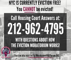 The state's eviction freeze will likely be extended past june 30, and lawmakers could finish haggling over details this week. Moratorium Faq Right To Counsel Nyc Coalition