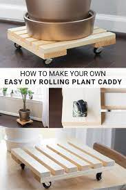 Diy Rolling Plant Caddy How To Build An Easy Rolling Plant Stand Diy Shelves Easy Plant Stand With Wheels Succulents Indoor Diy
