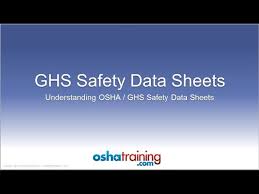 Since osha has adapted a globally harmonized system, its mandatory that companies comply. Free Osha Training Tutorial Understanding Ghs Safety Data Sheets Sds S Youtube