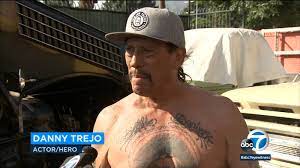 He grew up roaming the streets of l.a., where he eventually became interested in boxing. Machete To The Rescue Actor Danny Trejo Helps Save Child Trapped In Overturned Car In Sylmar Abc7 Los Angeles