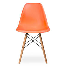 Shop our collection of orange dining room chairs at macys.com! Eames Style Side Chair With Walnut Legs Eiffel Dining Room Chair Orange Basic Plastic Dining Chair Dining Chairs Dining Room Furniture Gellyplast Com