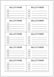 Printable free editable voting ballot template. Sample Ballot