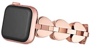 Coach black textured single prong 42/44mm band for apple watch®. Kate Spade New York Rose Gold Tone Stainless Steel 38 40mm Interchangeable Smartwatch Band Amazon De Bekleidung