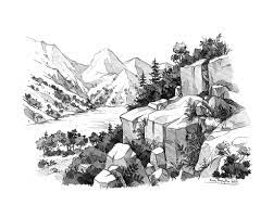 This is a landscape drawing for beginners with pencil sketching and shading.a simple pencil drawing. Landscape Drawing In Pencil On Behance