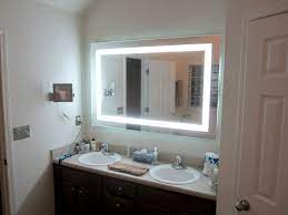 Front Lighted Led Bathroom Vanity Mirror 60 X 40 Rectangular Wall Mounted Diy Vanity Mirror Bathroom Vanity Mirror Lighted Wall Mirror
